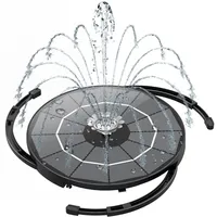 AISITIN 3,5 W Solar Springbrunnen für Außen mit Feste Halterung, Solarbrunnen für Draussen mit DIY Abnehmbares Sonnenkollektor und Verschiedene Fontänenstile für Garten,Teich,Vogelbad,DIY Wasserspiel