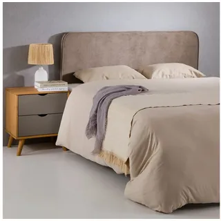 IDIMEX Kopfteil CELIA, Bettkopfteil 120 cm, Kopfteil mit Wandbefestigung, Samtstoff in greige