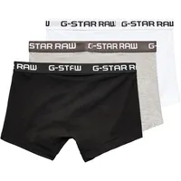 G-Star RAW Herren Shorts 3er Pack Classic Trunk, Logobund Grau/Schwarz/Weiß 2XL