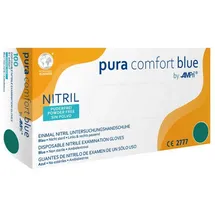 AMPri Puracomfort blue Nitril Einweghandschuhe S Gr. 7, puderfrei, untsterile Nitrilhandschuhe, 100 Stück)