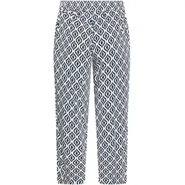 Betty Barclay Marlene-Hose mit elastischem Bund in Dunkelblau/Weiß | Gr.: 40