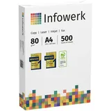 Infowerk Druckerpapier Kopierpapier 500 Blatt A4 80g Premium Weiß Testsieger PEFC