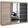 A&J MöbelLand Schiebetürenschrank VILUNO 1 200 x 215 x 59,5 cm Weiß/Schwarz