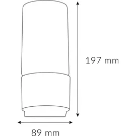 Easylight Außenwandleuchte Aluminium 19,7 cm IP44 850 lm Farbwechsel Schwarz/Weiß