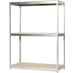 SimonRack Metallregal ohne Schrauben mit Simonforte 3 Regale. Galva Farbe/Holz 2000x1500x450 mm