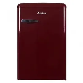Amica KS 15611 R Retro-Kühlschrank (108 l, 860 mm hoch, Weinrot)