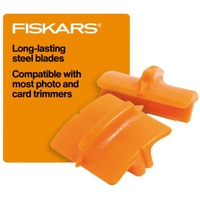 Fiskars Original Fiskars Ersatzklingen für Papierschneidemaschinen, 2 Stück, Für gerade Schnitte, Orange, 1003868