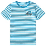 name it - T-Shirt Nkmdalovan Touch Down gestreift in swedish blue, Gr.134/140,