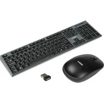 iBox DESKTOP KIT PRO, Tastatur Maus enthalten QWERTY, Schwarz, (IKMS606W)