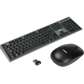 iBox DESKTOP KIT PRO, Tastatur Maus enthalten QWERTY, Schwarz, (IKMS606W)