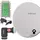 Dur-Line MDA 80 Anthrazit - Digiatale 4 Teilnehmer Satellitenschüssel Komplett-A...