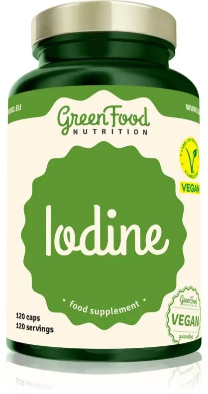 GreenFood Nutrition Iodine Kapseln für die richtige Schilddrüsenfunktion 136 g