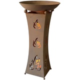 Garden Pleasure Pflanzschale Ø 47,5 x 93,5 cm antik-rost mit LED Beleuchtung