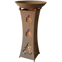 Garden Pleasure Pflanzschale Ø 47,5 x 93,5 cm antik-rost mit LED Beleuchtung