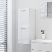 VidaXL Badezimmerschrank Hochglanz-Weiß 30x30x80 cm Holzwerkstoff