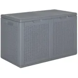 furnicato Gartenbox Grau PP Rattan 180 L