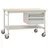 Manuflex BB5381.7035 Komplett-Beistelltisch BASIS mobil mit Melamin-Platte + Gehäuse-Unterbau, BxTxH: 1500 x 800 x 850 mm