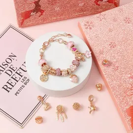 luxuskollektion Adventskalender Mädchen 2024 DIY Schmuck Bastelset 24 Tage Geschenk