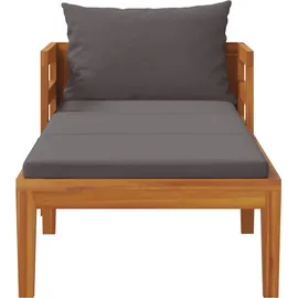vidaXL Sonnenliege 202 x 60 x 60 cm Grau
