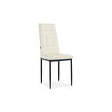 Esszimmerstuhl OTTO HOME "Moana", beige (creme, schwarz, creme), B:42cm H:97,5cm T:53cm, Stoff, Stühle, Esszimmerstuhl, Mit Steppung