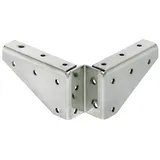 Metall Winkelbeschlag Tisch-Winkel mit seitlichen Schraublöchern | Eckverbinder 125 x 125 x 54 mm | Stahl massiv | Zargenverbinder für Möbelfüße | 1 Stück - Tischbein-Befestigung aus Stahl für Möbel