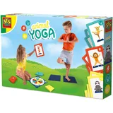 SES Creative | Animal Yoga für Kinder | Yoga-Spielset | 27 Karten mit von Tieren inspirierten Körperhaltungen | 2 Matten und Spielrad | Wellness- und Motorik-Aktivitäten | Zen-Geschenkidee ab 3 Jahren