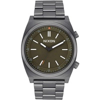 Nixon Herren Analog Quarz Smart Watch Armbanduhr mit Edelstahl Armband A1176-2947-00
