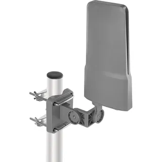 EMOS Außenantenne mit Verstärker für Fernempfang, VHF/UHF/DAB Outdoor TV Antenne für DVB-T/DVB-T2 Fernsehen, 0-80 km Reichweite, integrierter LTE-Sperrfilter, 4G-, 5G-Filter