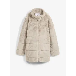 bonprix Kuschelige Felljacke für die Schwangerschaft, grau, 38