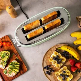 Cecotec Toaster Küchengeräte Toast und Taste 1600 Retro Double Green, Vier Scheiben leistungsstark - Grün