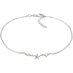 Elli Seestern Perle Maritim Beach 925 Silber Fußketten   Damen 