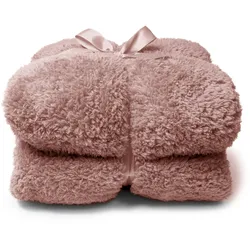 Unique Living Decke Teddy 150x200cm Altrosa
