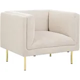 Beliani Sessel, Beige, Gold, 87x72x75 cm, Wohnzimmer, Sessel, Polstersessel