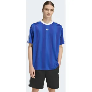 adidas T-Shirt ADIDAS ORIGINALS "ADIDAS ADICOLOR JACQUARD TRIKOT", Herren, Gr. 3XL, collegiate royal, Obermaterial: 100% Polyester, Rundhals, Shirts T-Shirt, lockere Passform, Rundhalsausschnitt, mit klassischem Trefoil Logo