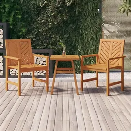 vidaXL Garten-Lounge-Set 3-tlg. Massivholz Akazie braun