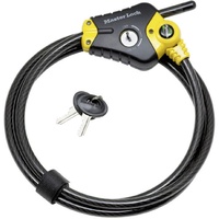 Master Lock Python Verstellbares Verschlusskabel, Lnge: 4,50 m, Durchmesser: 10 mm; schwarz und gelb,