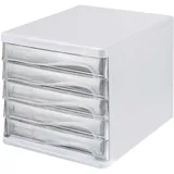 Helit Schubladenbox 26,5 x 34,0 x 25,0 cm 5-tlg. transparent