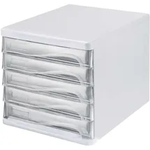 Helit Schubladenbox 26,5 x 34,0 x 25,0 cm 5-tlg. transparent