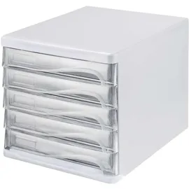Helit Schubladenbox 26,5 x 34,0 x 25,0 cm 5-tlg. transparent