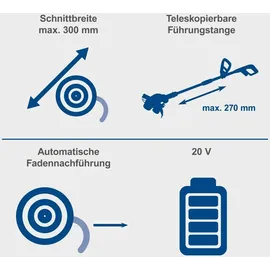 SCHEPPACH C-LT300-X inkl. 2 x 2,0 Ah Ladegerät