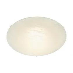 Briloner Runde LED Deckenleuchte NOVO Glas weiß mit Streifen 30cm