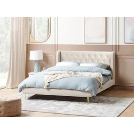 Beliani Polsterbett 160 x 200 cm Beige