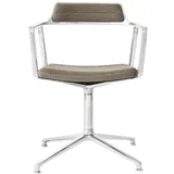 Drehstuhl Vipp 452 Vipp Bezug Stoff Dark Sand braun, Designer Vipp Design, 53x77.5x54.5 cm