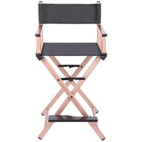 DiicMa Regiestuhl, Make-up-Artist-Stuhl, klappbarer Regiestuhl, tragbarer Aluminiumstuhl, Faltbarer Make-up-Artist-Stuhl (Color : Rose Gold)