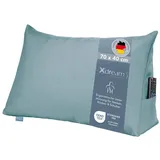 XDREAM Rückenkissen ergonomisches Keilkissen für Bett und Sofa, 1-tlg., als Kopfkissen oder Venenkissen verwendbar, mit praktischem Seitenfach blau