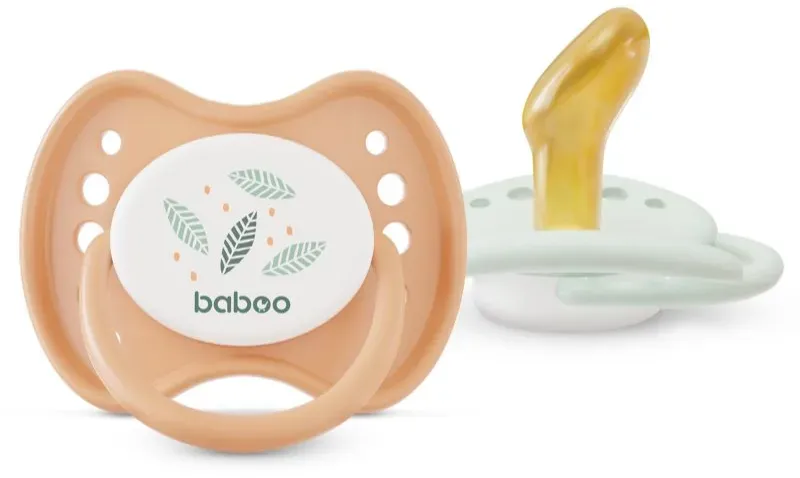 Baboo Soothers Orthodontic Latex with Case Schnuller Peachy Keen 0-6 m 2 St.