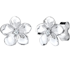 Elli DIAMONDS Frangipani Blüte Diamant Blume 925 Silber Ohrringe Damen