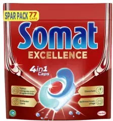 Somat Excellence Spülmaschinentabs 4in1 S77ED , 1 Packung = 77 Stück
