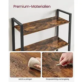 VASAGLE Bücherregal 66 x 30 x 153 cm Braun, Schwarz