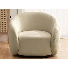 s-style möbel 3-1 Garnitur Bouclé 3-Sitzer + 1-Sitzer Beige